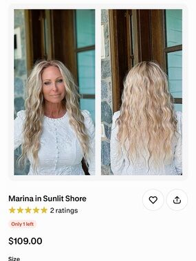 Marina Long Wavy Wig in Sunlit Shore Blonde